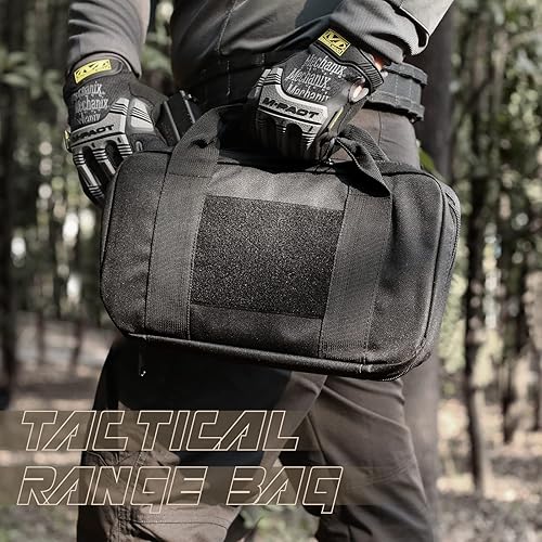 Vista 16 de LIVANS Estuche para pistola táctica, funda acolchada para pistola doble, cartera para pistola de mano, fundas blandas, bolsas rectangulares