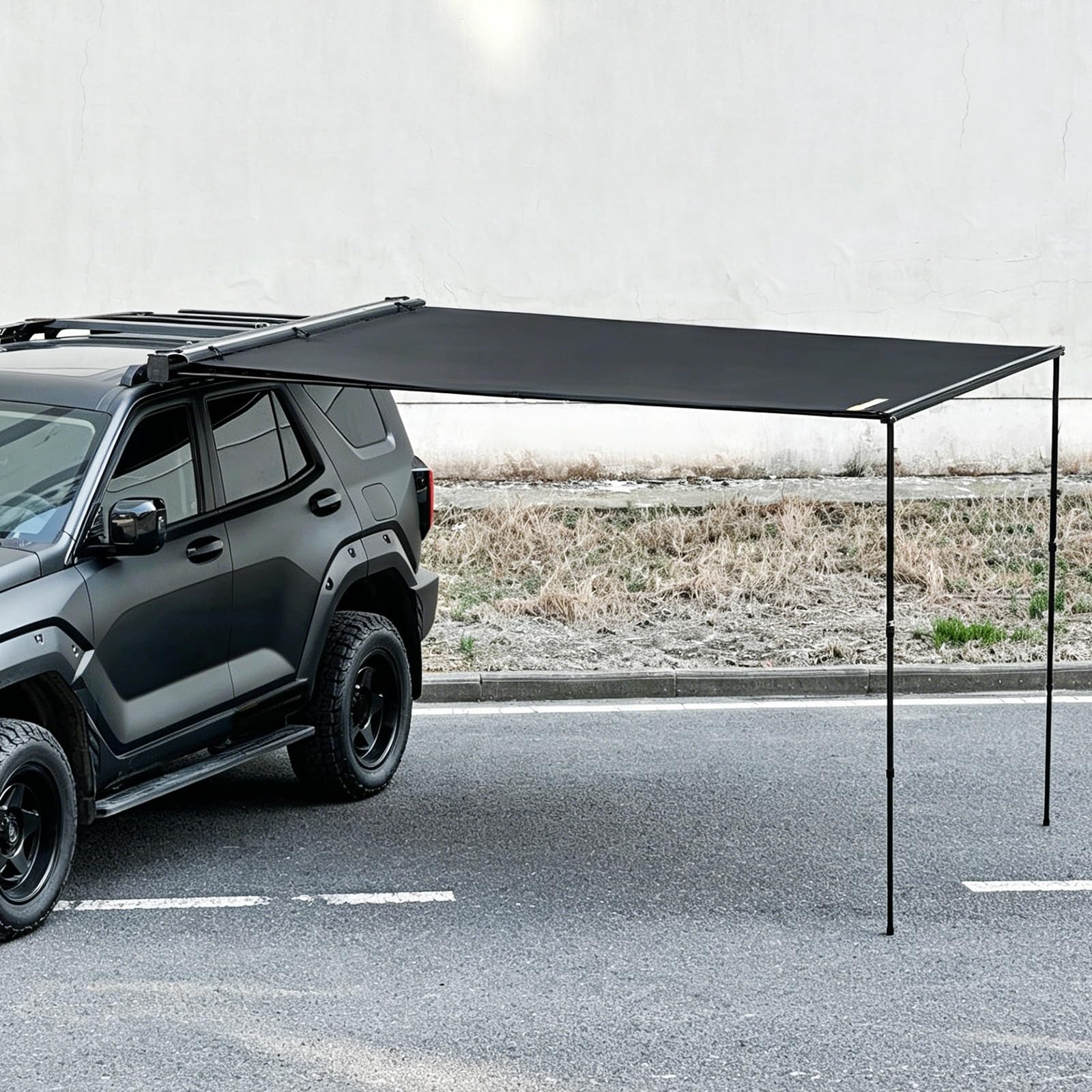 Markiza Samochodowa, Markiza do Ciężarówki, Osłona Przeciwsłoneczna z Regulowanymi Aluminiowymi Słupkami 4,3-6,9 Stopy do Przechowywania do Przyczepy SUV-a i Vana(2.5x3m/8.2x9.8ft)