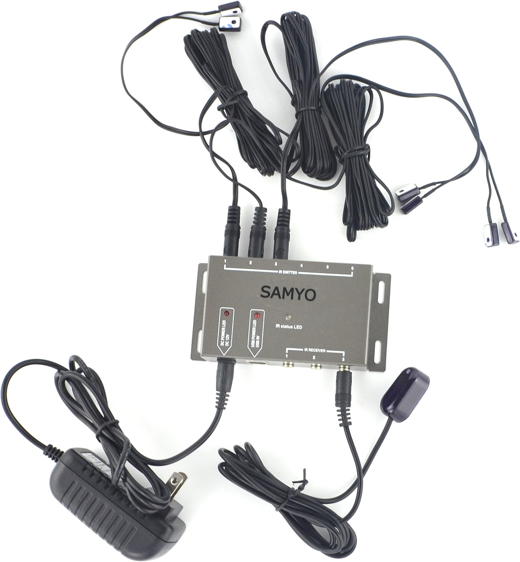 Samyo Infrared Remote Control Repeater IR Extender Hidden Control System Kit Operate 1 to 6 Devices