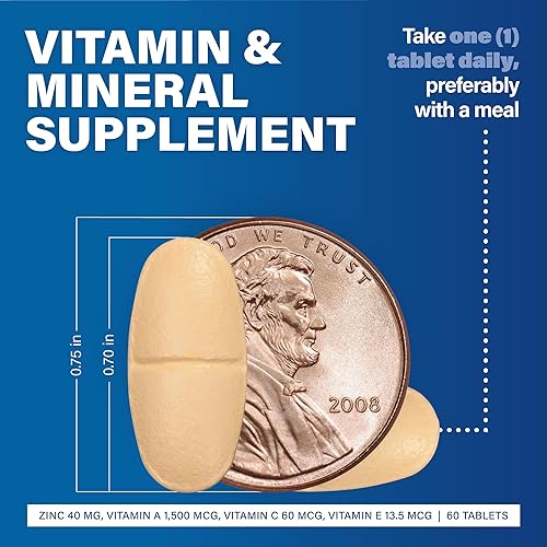 Miniatura 3 de Major ProSight Suplemento vitamínico y mineral, zinc de alta potencia con vitaminas, 60 tabletas (paquete de 1)