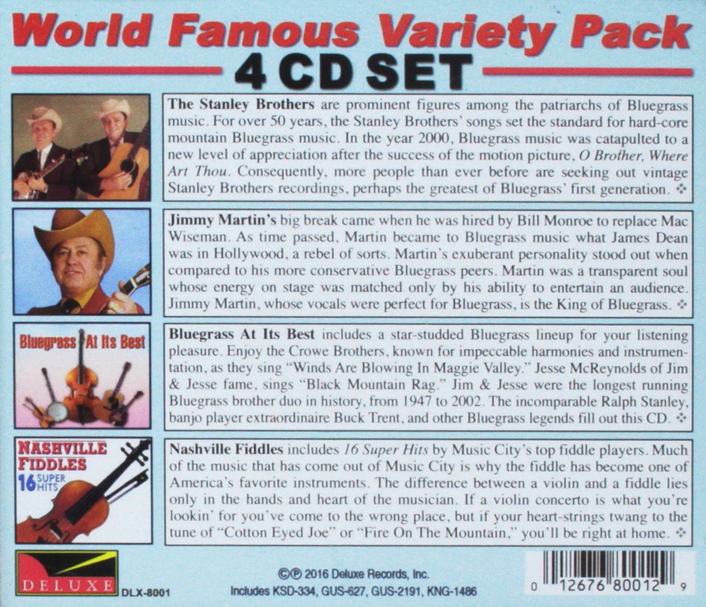 World Famous Variety PK Bluegrass/Various