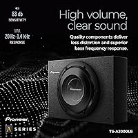 Vista 5 de PIONEER Subwoofer TS-A2000LB Serie A de 8 pulgadas – 700 W máximo, diseño de montaje poco profundo precargado, graves profundos en espacios