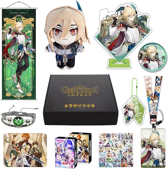 Genshin Impact Geschenkbox Shenhe - 20-teiliges Fan Set Mit Figur, Schlüsselanhänger & Stickers | Offizielles Merchandise