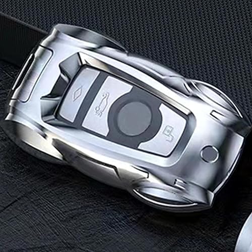 Miniatura 4 de 2023 ACTUALIZACIÓN (plateado) Caja de grado aeronave de aleación de zinc remoto llavero llavero clicker y llavero para BMW (2009-2021) 1 2 3 5 6 7 M