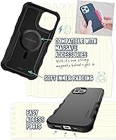 Vista 4 de Smartish® funda protectora magnética para iPhone 14 - Funda Gripzilla compatible con MagSafe [Resistente + Dura] Funda blindada de agarre pesado