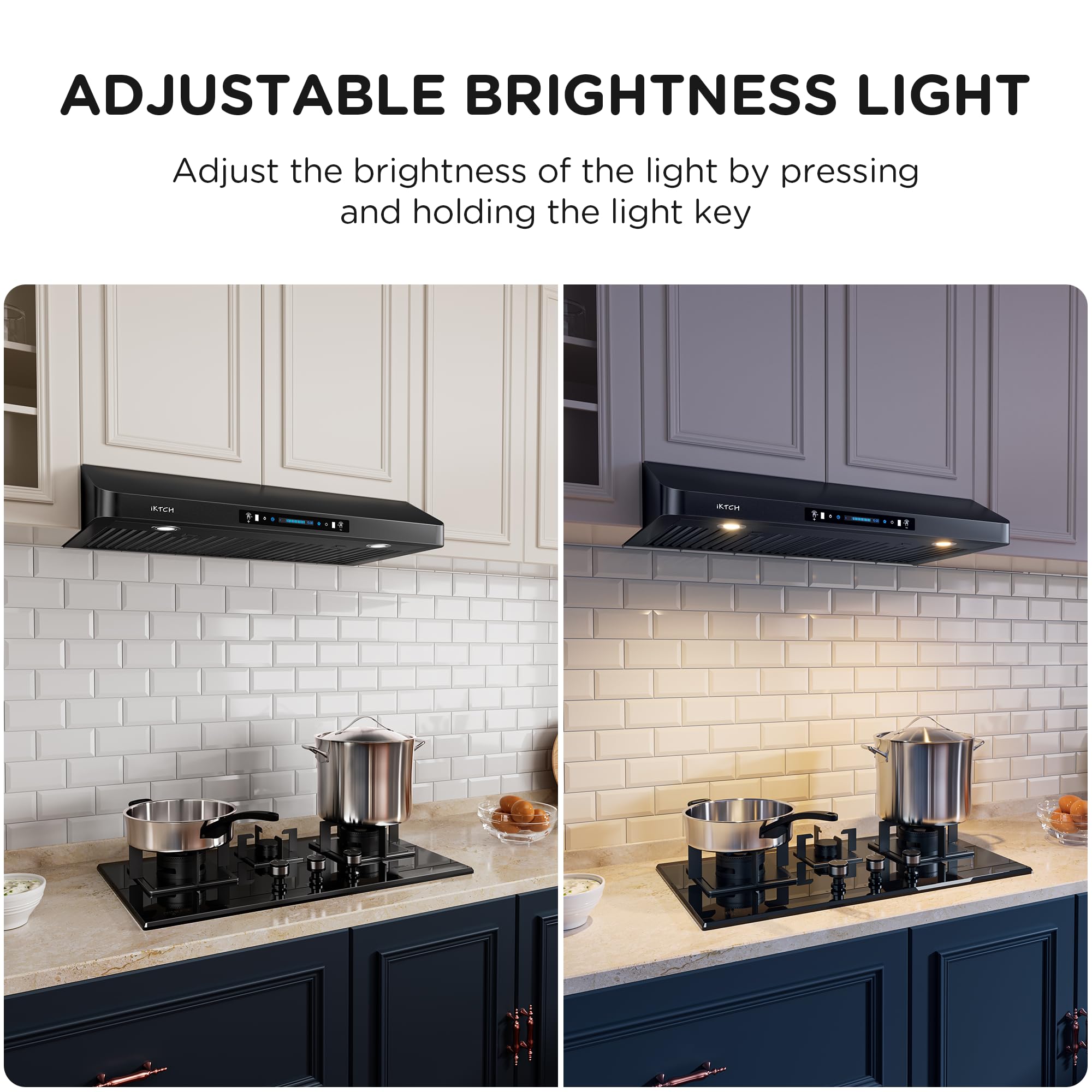 Amazon.com: IKTCH 30 Inch Under Cabinet Range Hood 900 CFM, Black