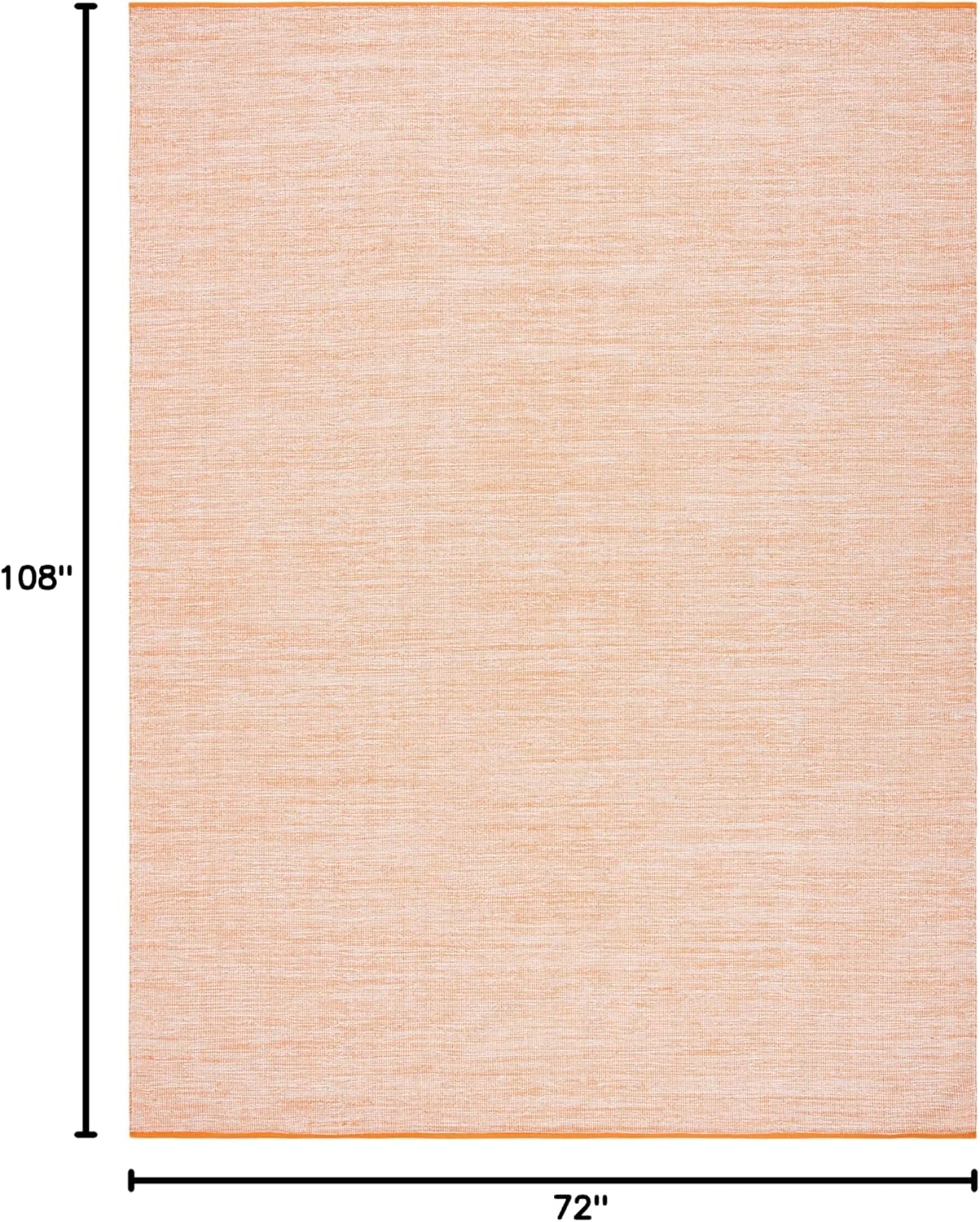 Montauk 6' x 9' Orange Handwoven Cotton Area Rug