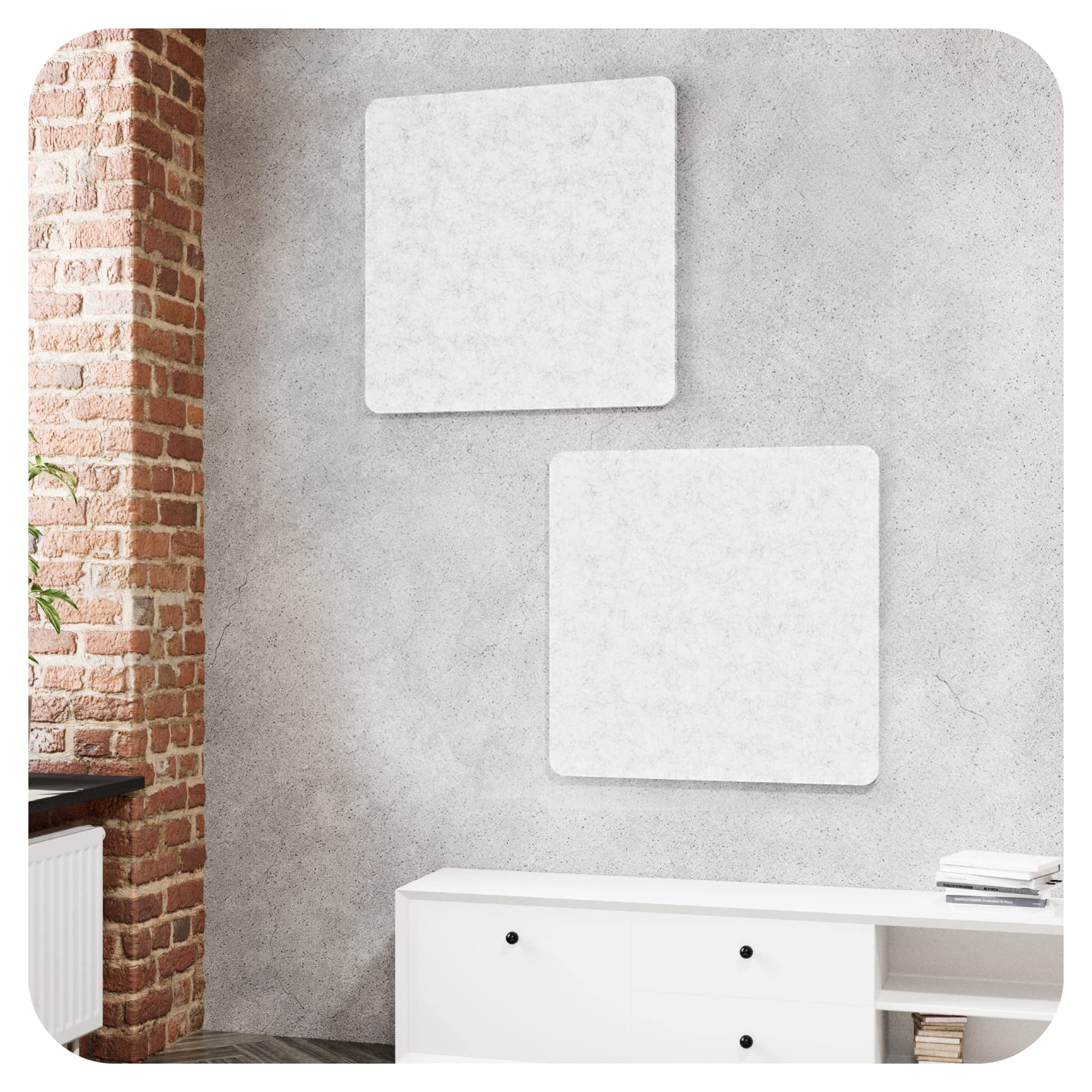 vilz Panneau acoustique modulaire pour bureau, mur, plafond 55 x 55 x 1,8 cm - Panneau acoustique insonorisant en feutre recyclé