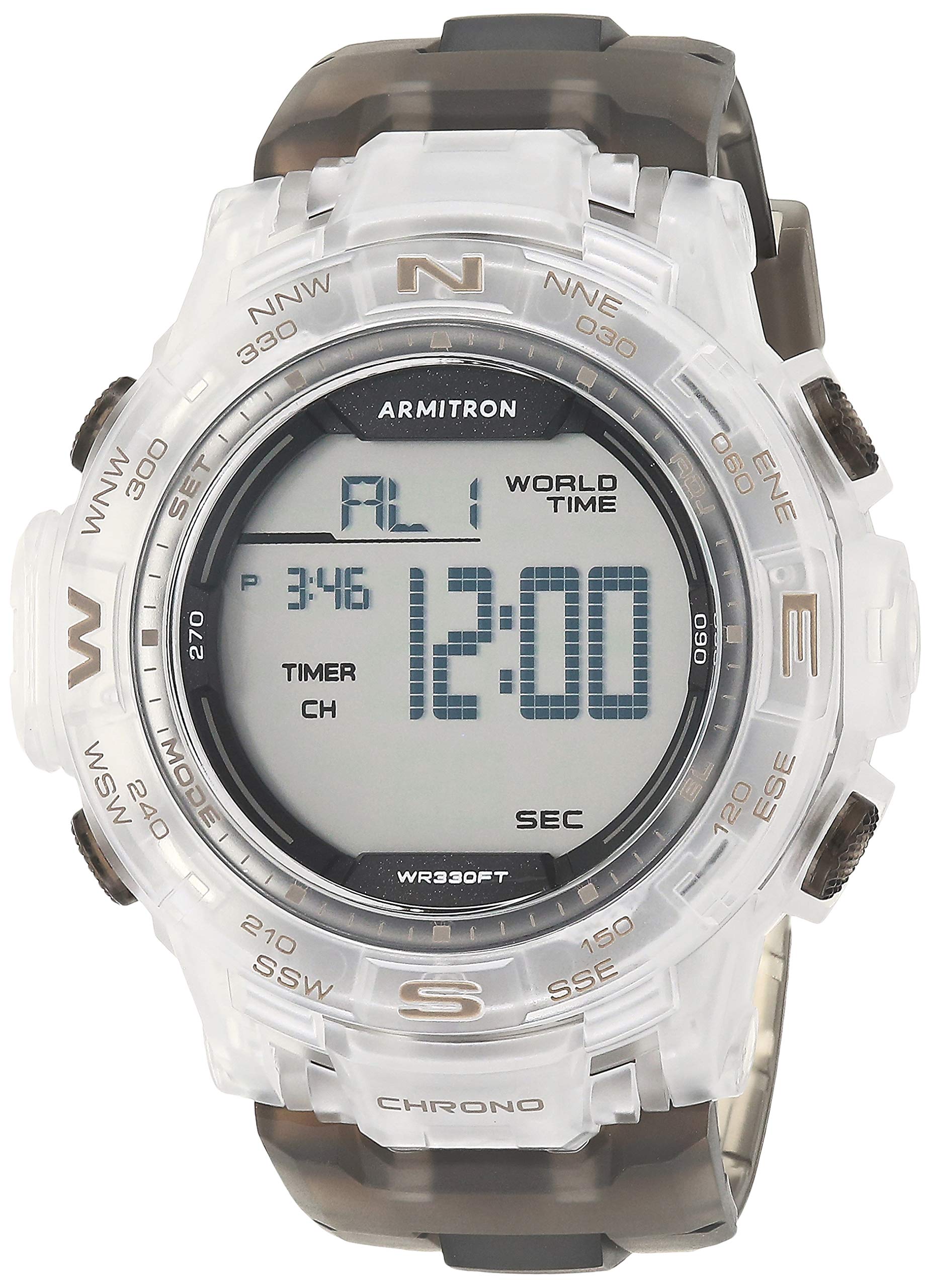 Armitron 52MM Translucent Digital Chronograph Resin Strap- Grey: Digital Watch 40/8410TGY- Jump into any activity with this Digital Chronograph Resin Strap that will keep you on time. (B086LZTKVF) Amazon Price History, Amazon Price Tracker
