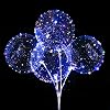 12 Pack Big Light Up BOBO Led Balloons with Sticks - Clear Balloons with Lights, Glow in the Dark, Flicker in the Daylight - Perfect Glow Party Supplies for Birthday, Wedding, Graduation, Multicolor