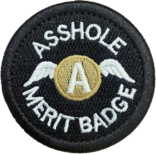 Parche táctico con insignia al mérito, parche militar divertido, 6,35 cm de diám