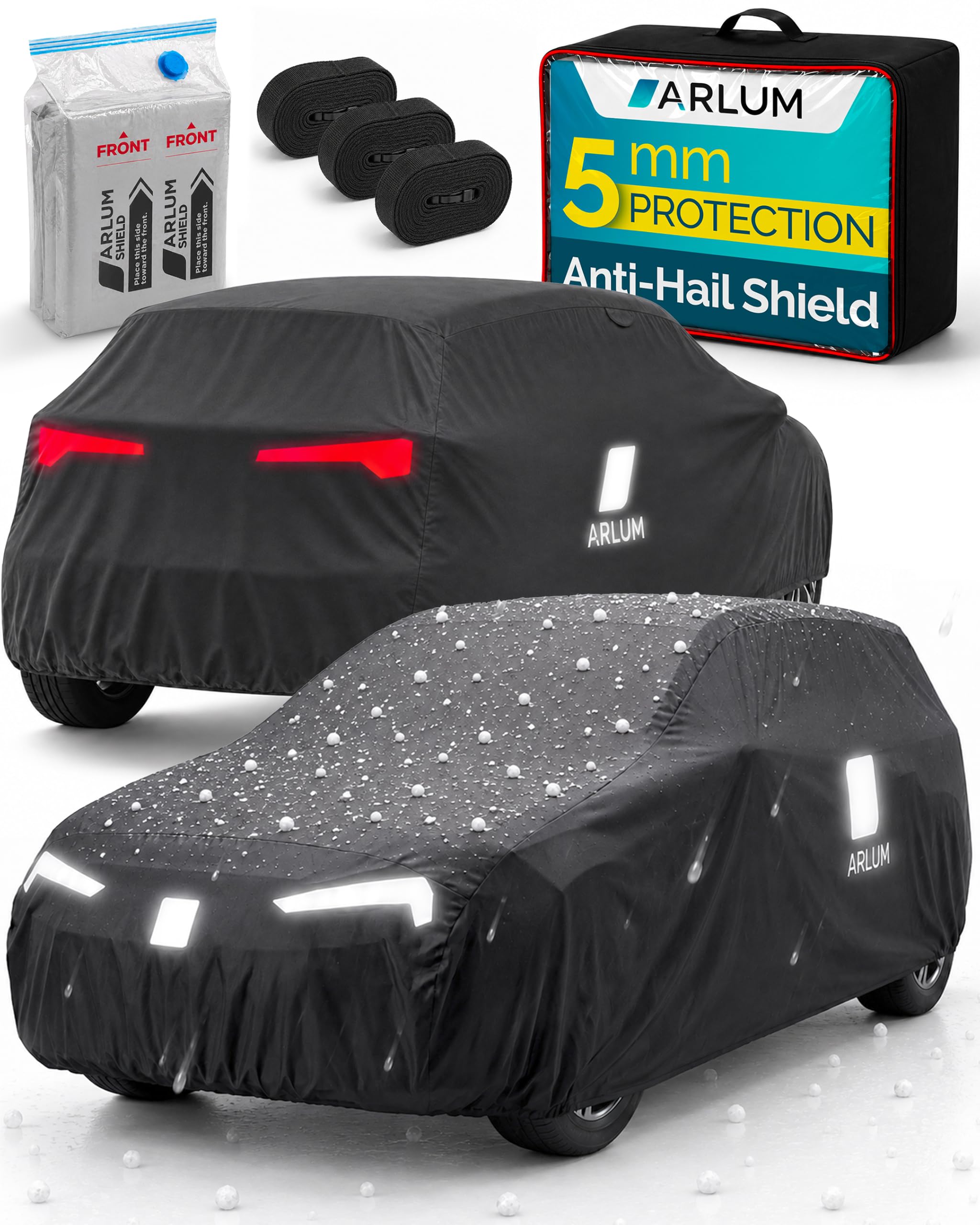 ARLUM Shield - Bache Anti Grele Voiture SUV 5mm - Modele Top Protection