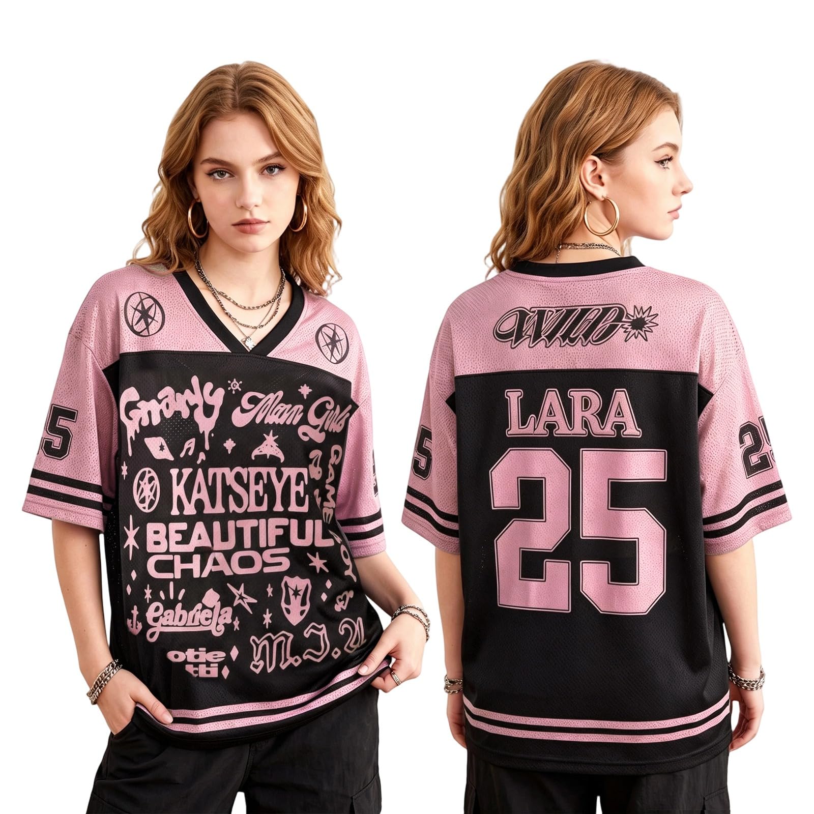 Katseye Jersey Tshirt Women K-Pop Music Concert Support The Wildworld Tour