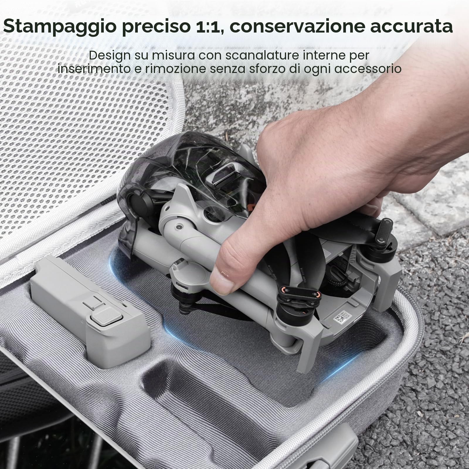 REYGEAK Mini 5 Pro RC Borsa, impermeabile e resistente all'usura, Borsa da viaggio portatile per DJI Mini 5 Pro Accessori con DJI RC Controller e altro accessorio