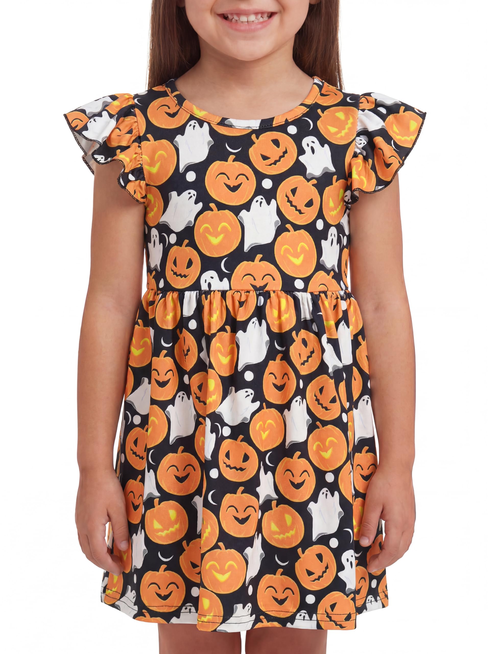 Unique Baby Girls' Short Sleeve Everyday Printed Dresses for Kid and Toddler, Sizes 2T-12Y