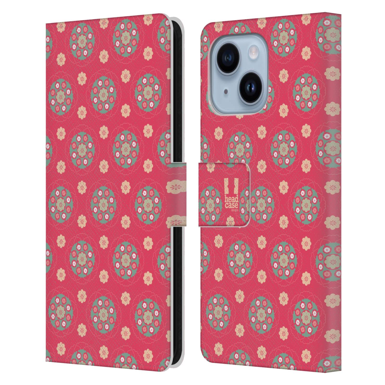 Funda iPhone 14 Plus tipo libro de cuero que protege tu pantalla con estilo bohemio 7