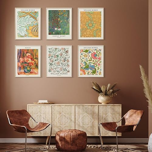 Miniatura 5 de Habseligkeit William Morris - Impresiones artísticas de pared, decoraciones retro para estética de habitación, carteles cálidos para decoración de