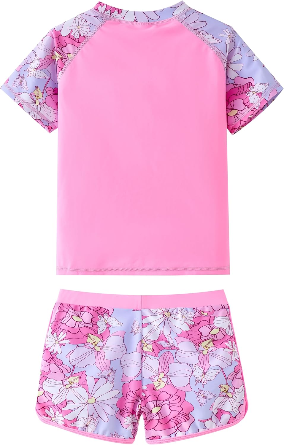 UMELOK Girls Rash Guard Swimsuit 2-Pieces Short Sleeve Bathing Suit Rashguard Summer Beach Swimwear Sets - Image 2