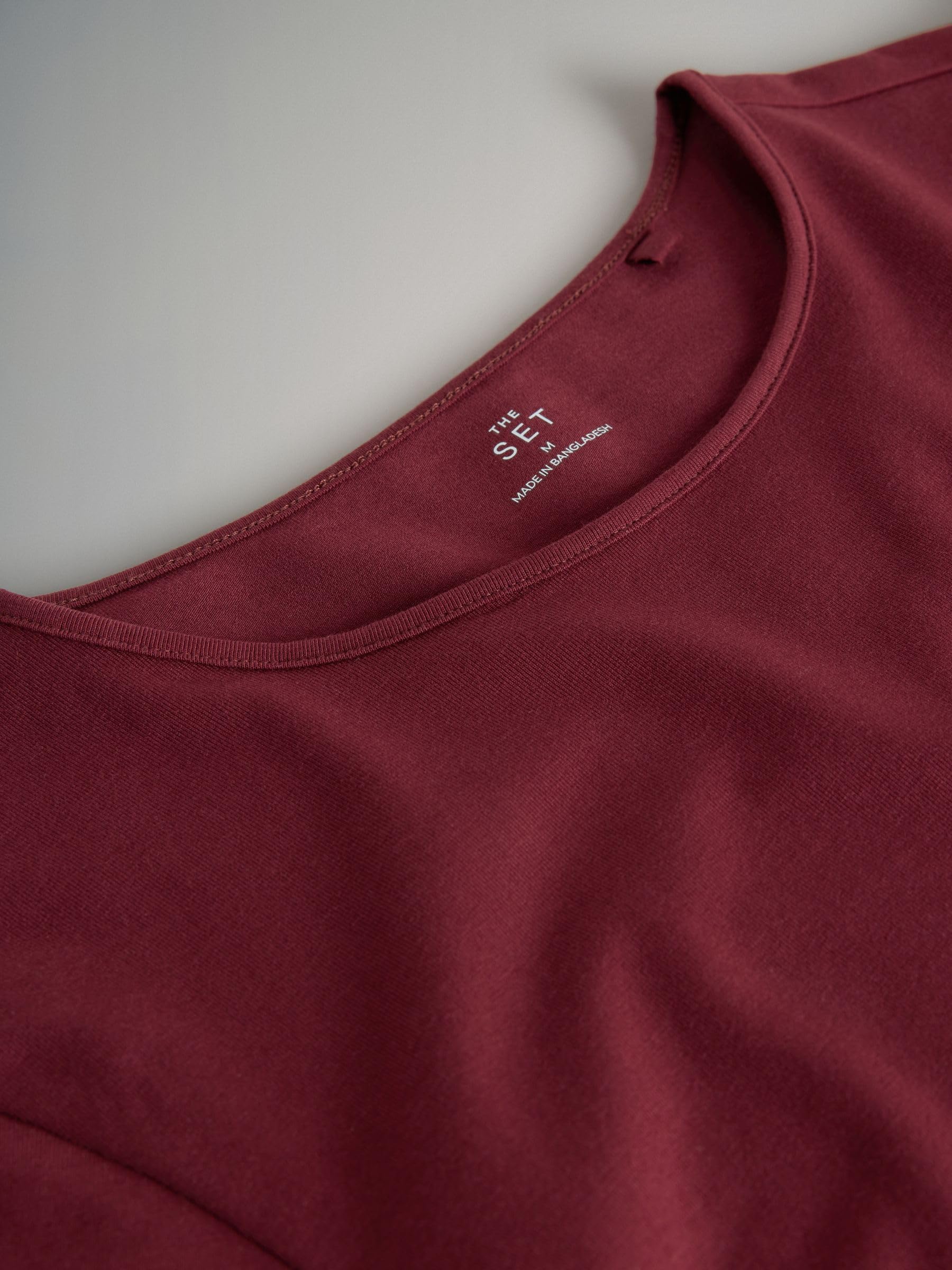THE SET Donne Confezione da 5 t-Shirt Girocollo Aderenti | Standard, a maniche corte, Pull On