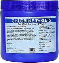 Aquapura Chlorine Tablets from Bleaching Powder - 500 mg Tablet with 20 mg Available Chlorine for Water Purification - Each Tablet for 20 Litres - 9 Months Shelf Life - 1000 Tablets Pack