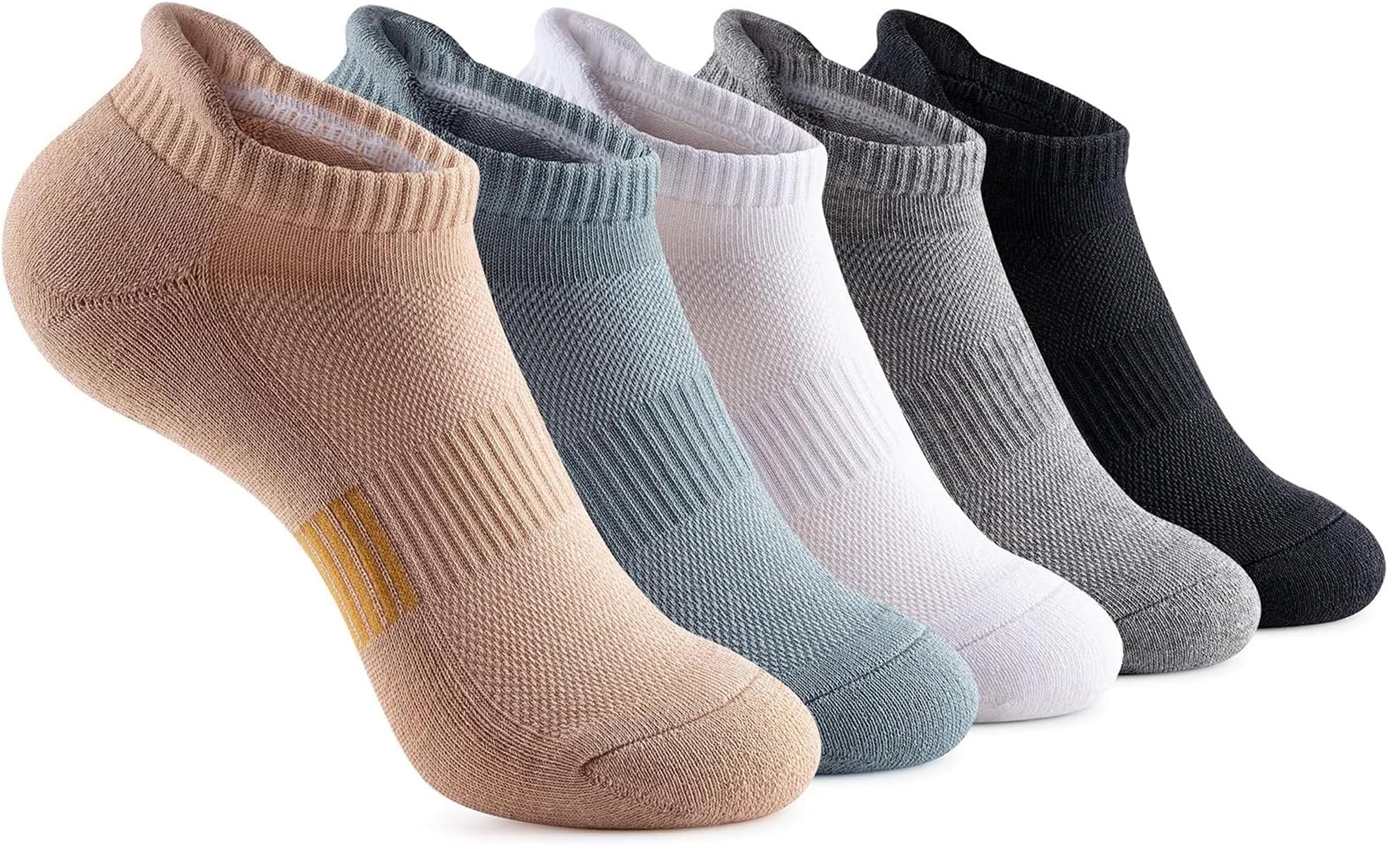 Gonii Ankle Socks for Women Cushioned No Show Athletic Running 5 Pairs