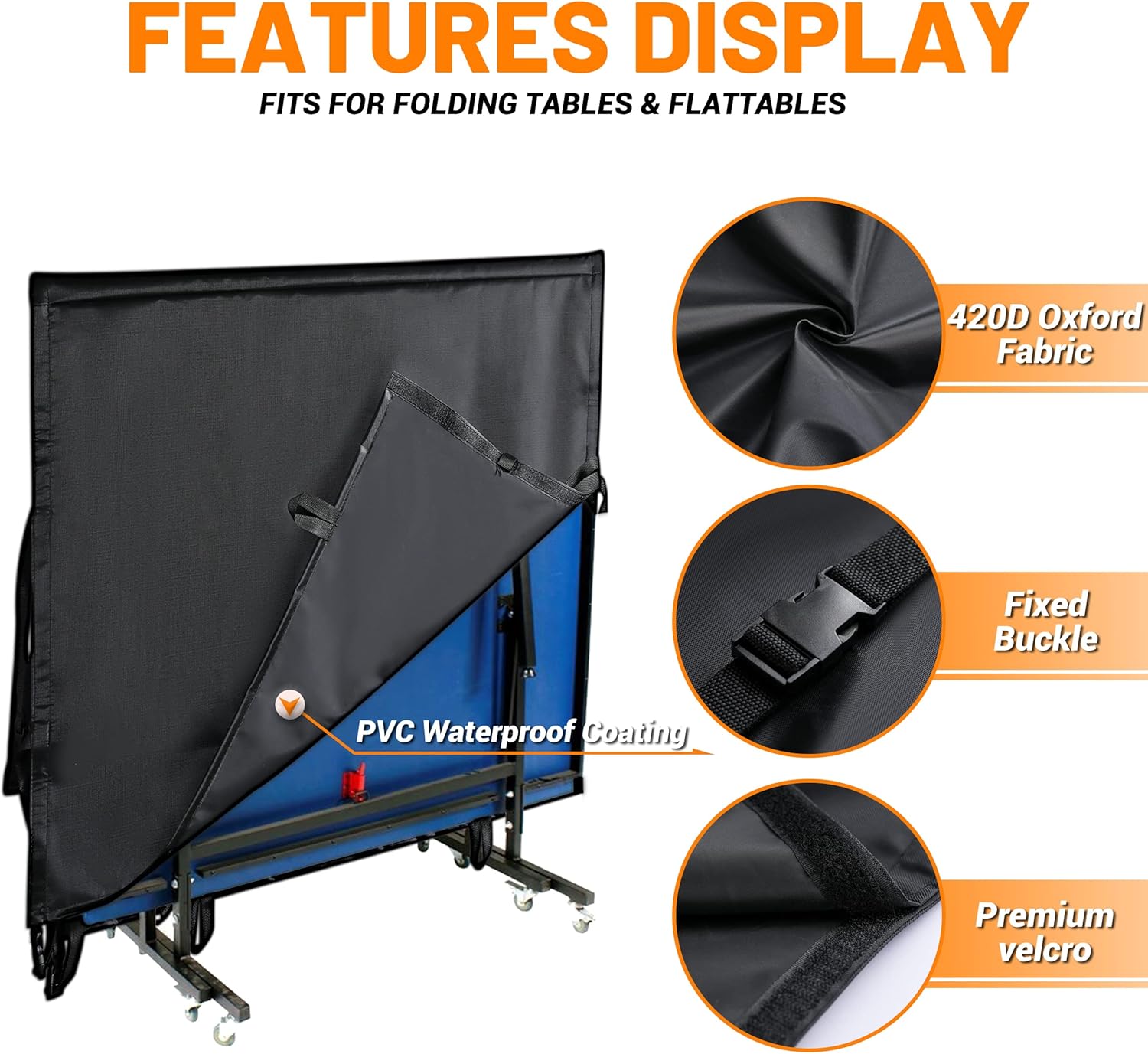 Golkcurx Ping Pong Table Cover,Table Tennis Cover Waterproof Sunproof Indoor & Outdoor Fits Both Folding Tables & Flat Tables : Sports & Outdoors