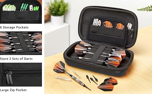 Miniatura 2 de Casemaster Sentinel - Estuche de dardos de espuma EVA con capacidad para 6 dardos y accesorios adicionales, puntas, ejes y vuelos, compatible con