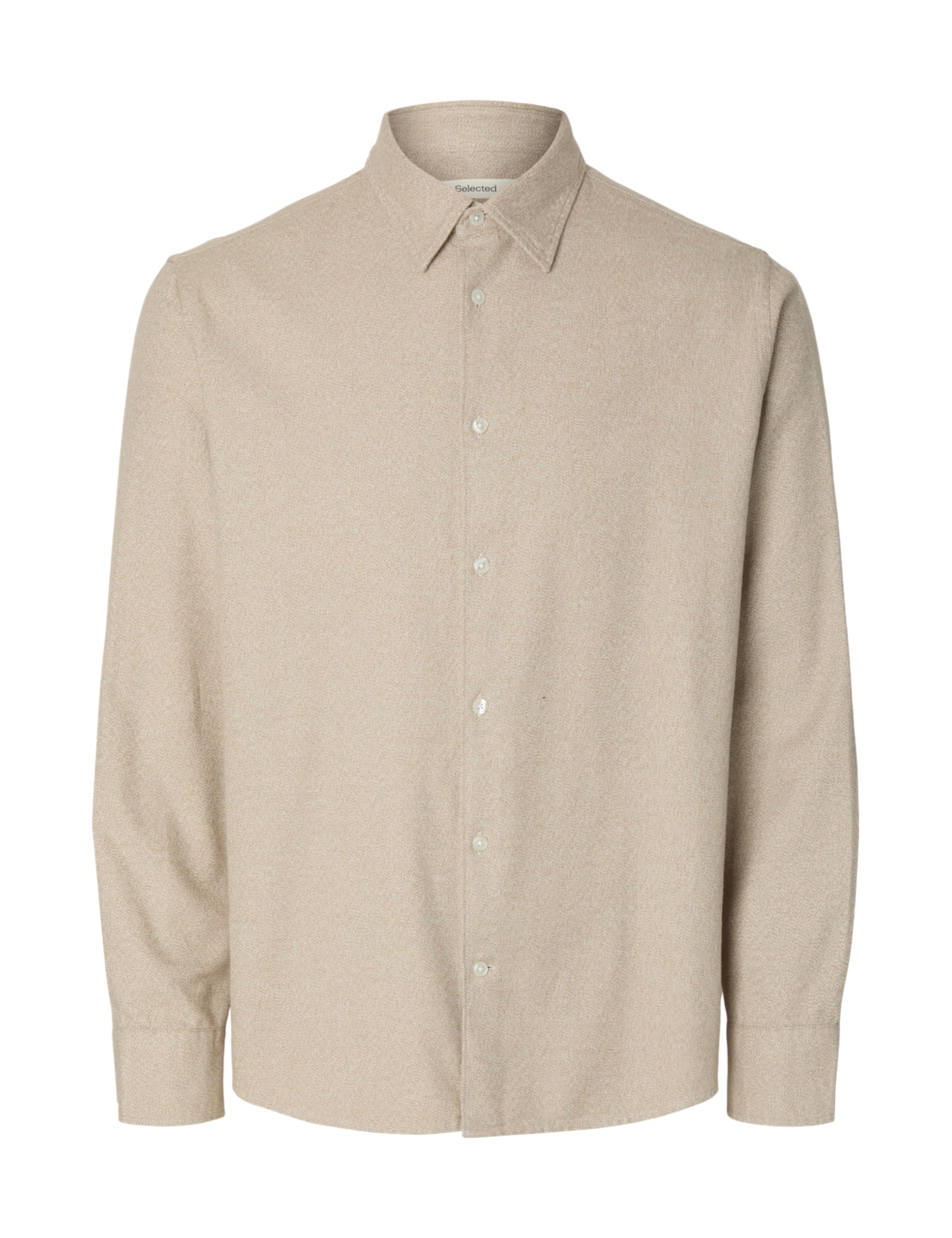 SELECTED FEMME Slhregnoah Brushed Twist Shirt Ls Noos, Egret, L