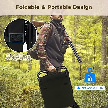 Amazon.co.jp: GYMAX ハンティングチェア 360度回転