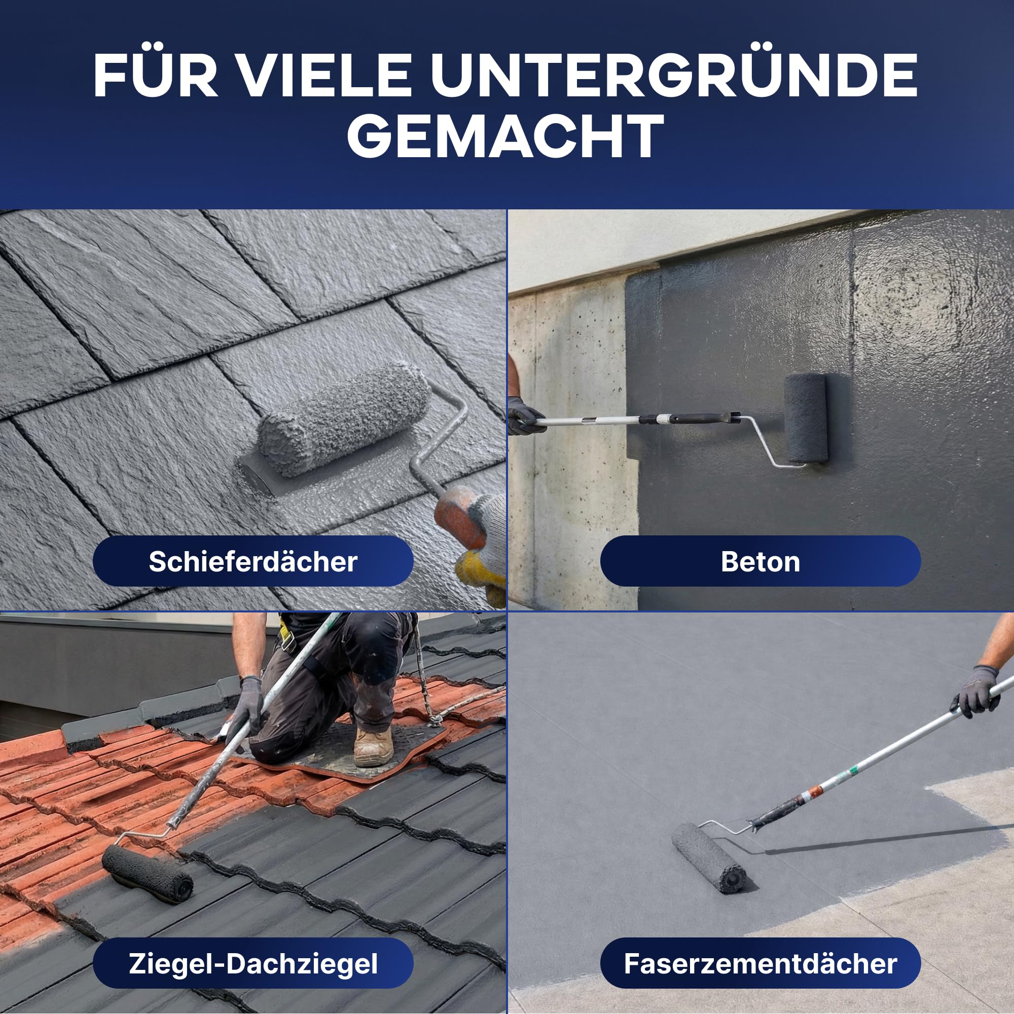 Plid Sockel- & Dachfarbe 2,5 l Anthrazitgrau matt – Fassadenfarbe außen, hochdeckend, wetterfest & UV-beständig mit Abperleffekt