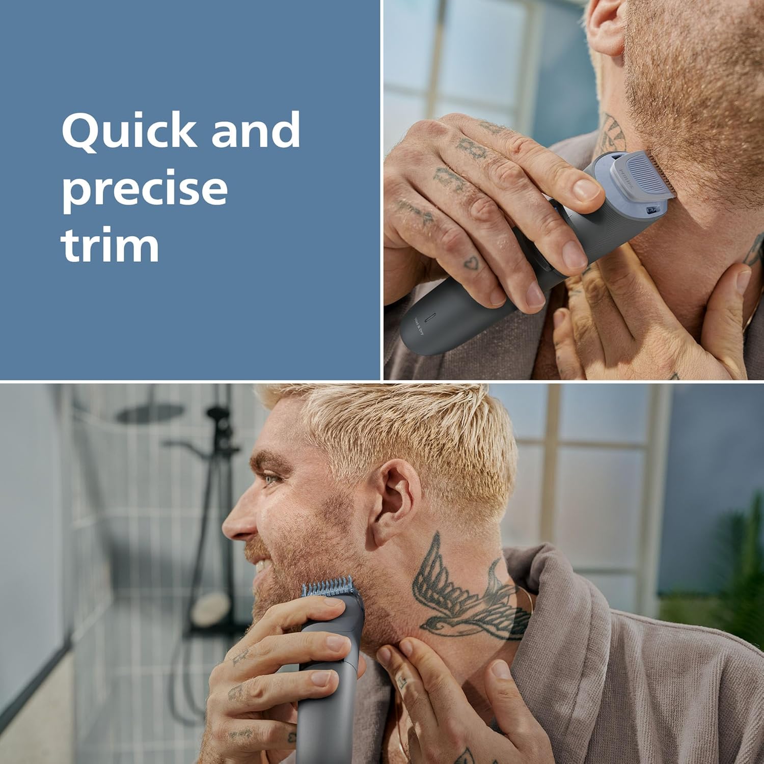 beard trimmer UK philips series 3000 design