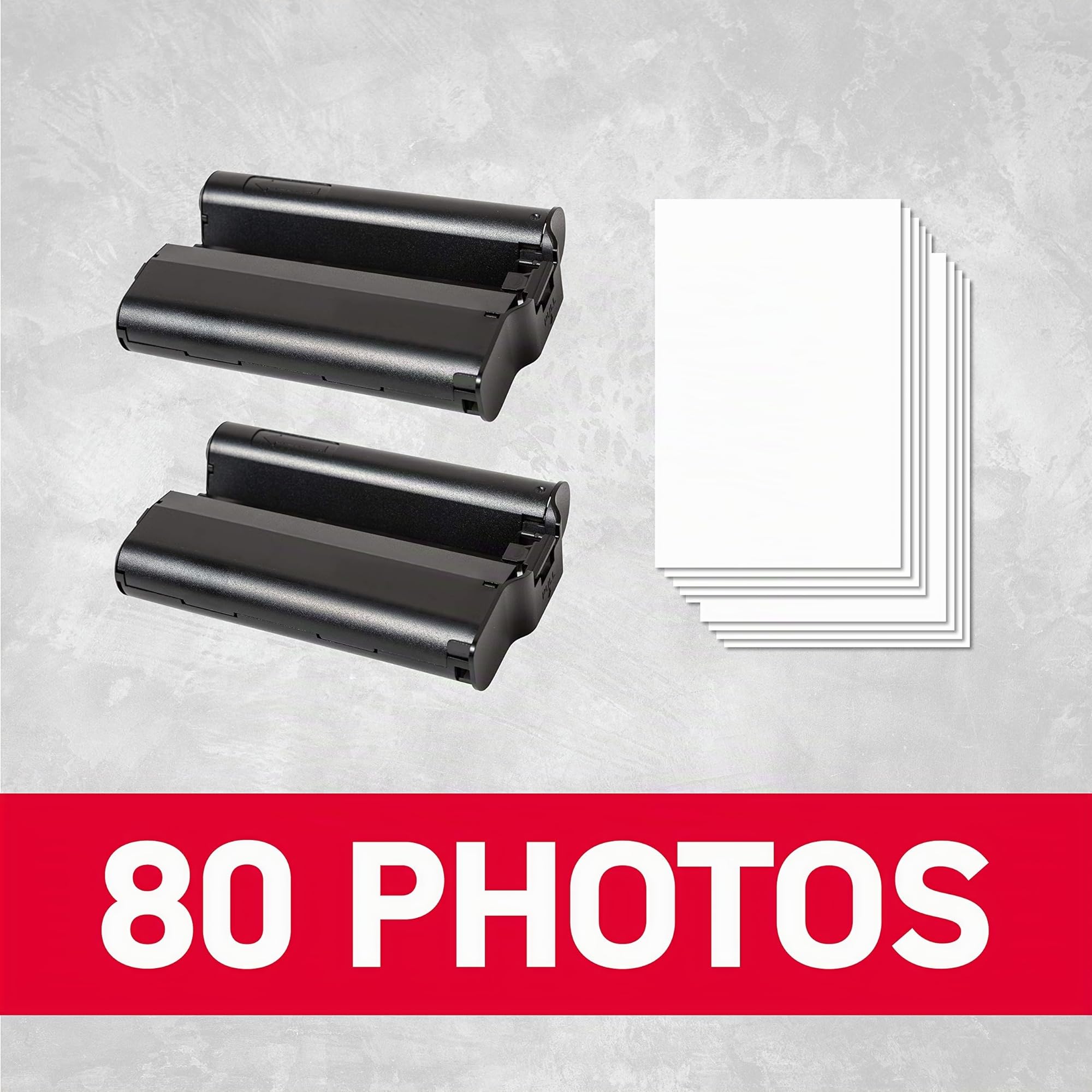 Agfaphoto Realipix Moments – Imprimante Photo Bluetooth & Cartouche et Papier 80 Photos Format 10 x 15 cm AMOC Compatible AGFA Photo Realipix Moments et Kodak PD450 PD460 PD480 PD450WIFI 80 Blanc