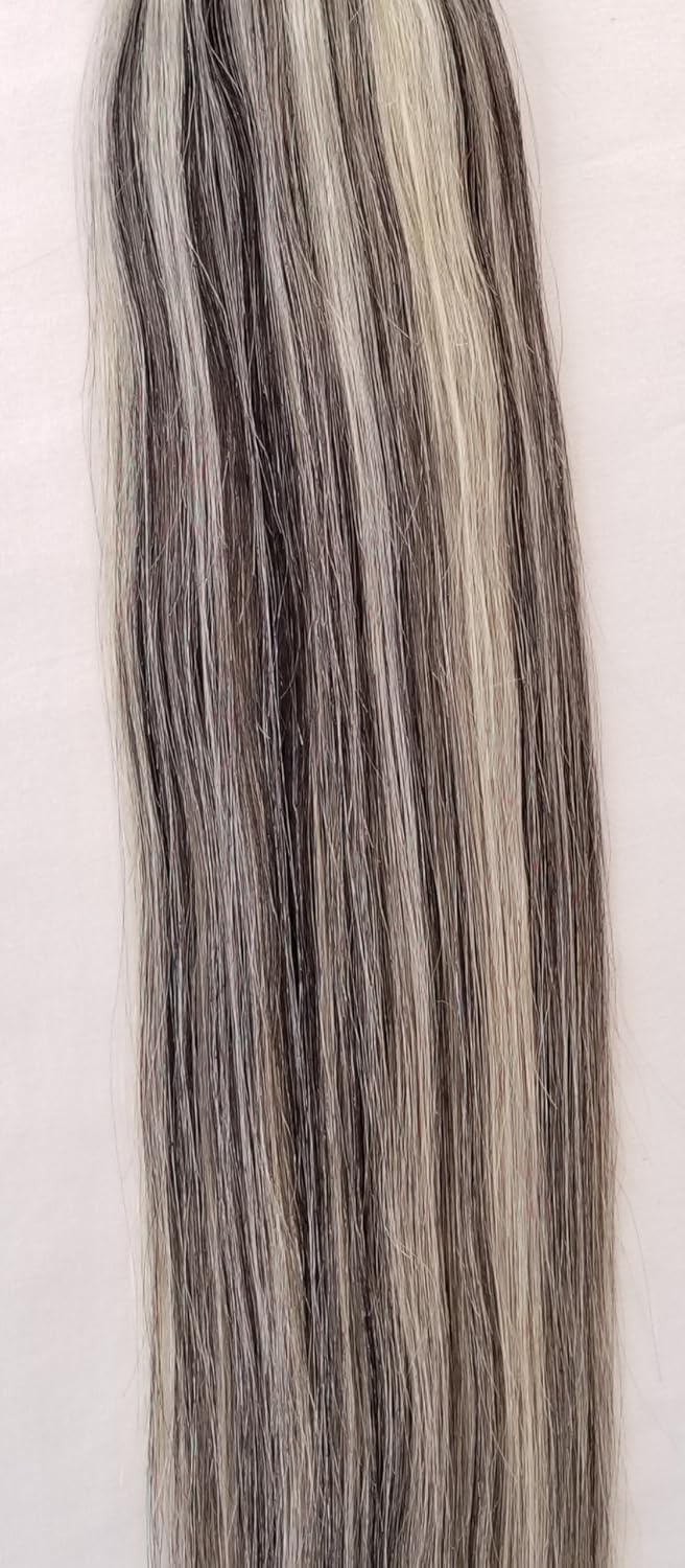Hair Faux You 20 inch Tape in Hair Extensions Real Human Hair, 100g,40pcs, Glue in Extensions, Silky Straight Remy Hair Color #1B/613 Off Black Mixed With Platinum Blonde Highlighted