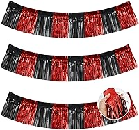 Vista 36 de BEISHIDA 3 paquetes de 9.1 metros de guirnalda de flecos de lámina metálica de oropel, serpentinas brillantes de color oro rosa para colgar