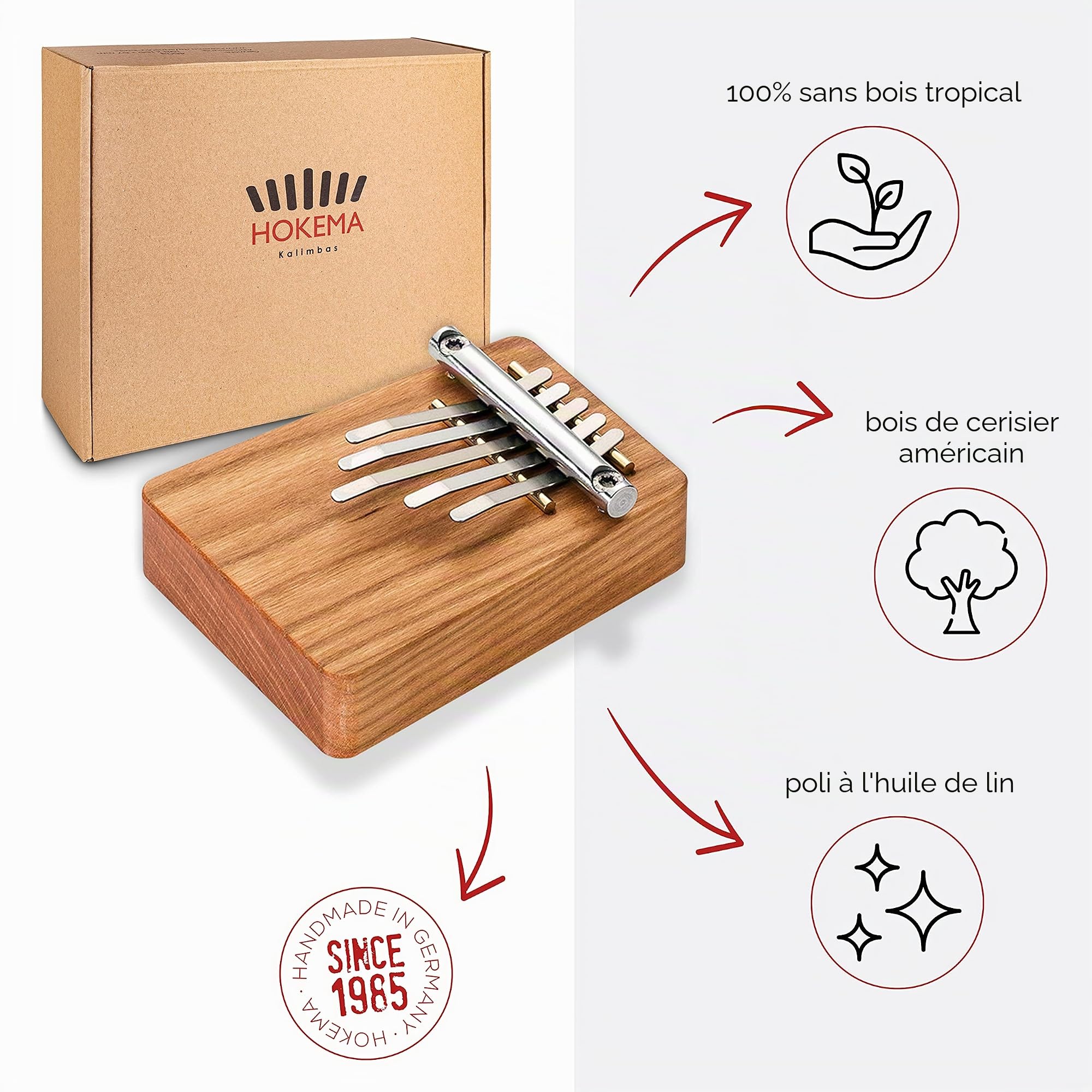 HOKEMA Mini-kalimba 5 lames