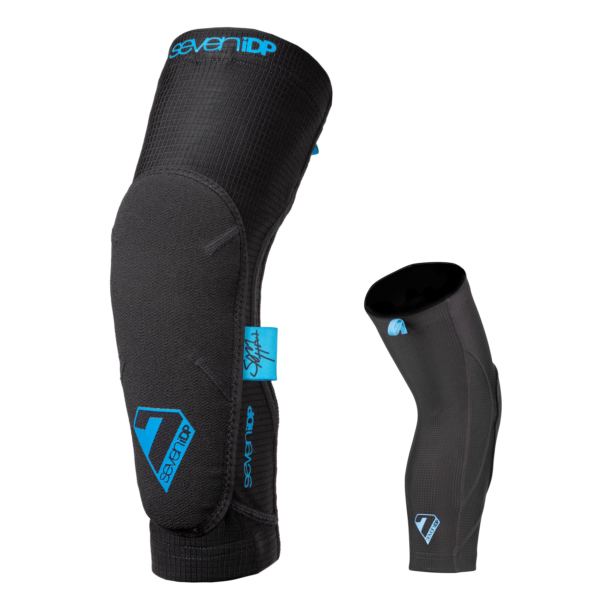 7 iDP Sam Hill Lite Elbow Pads - Black & Blue
