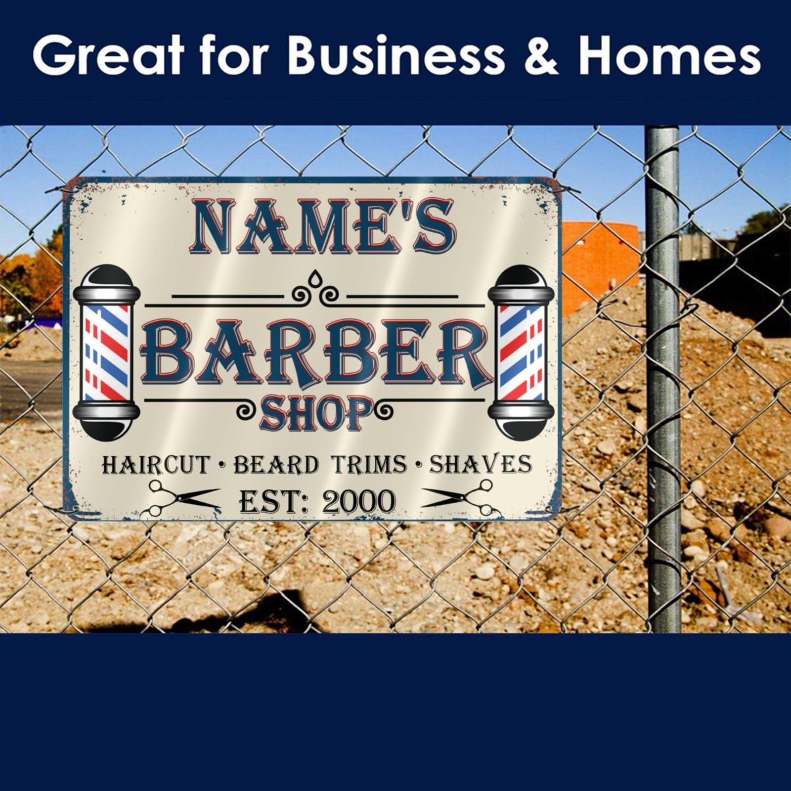 Amazon.com: Personalized Barber Shop Sign Custom Name Signs