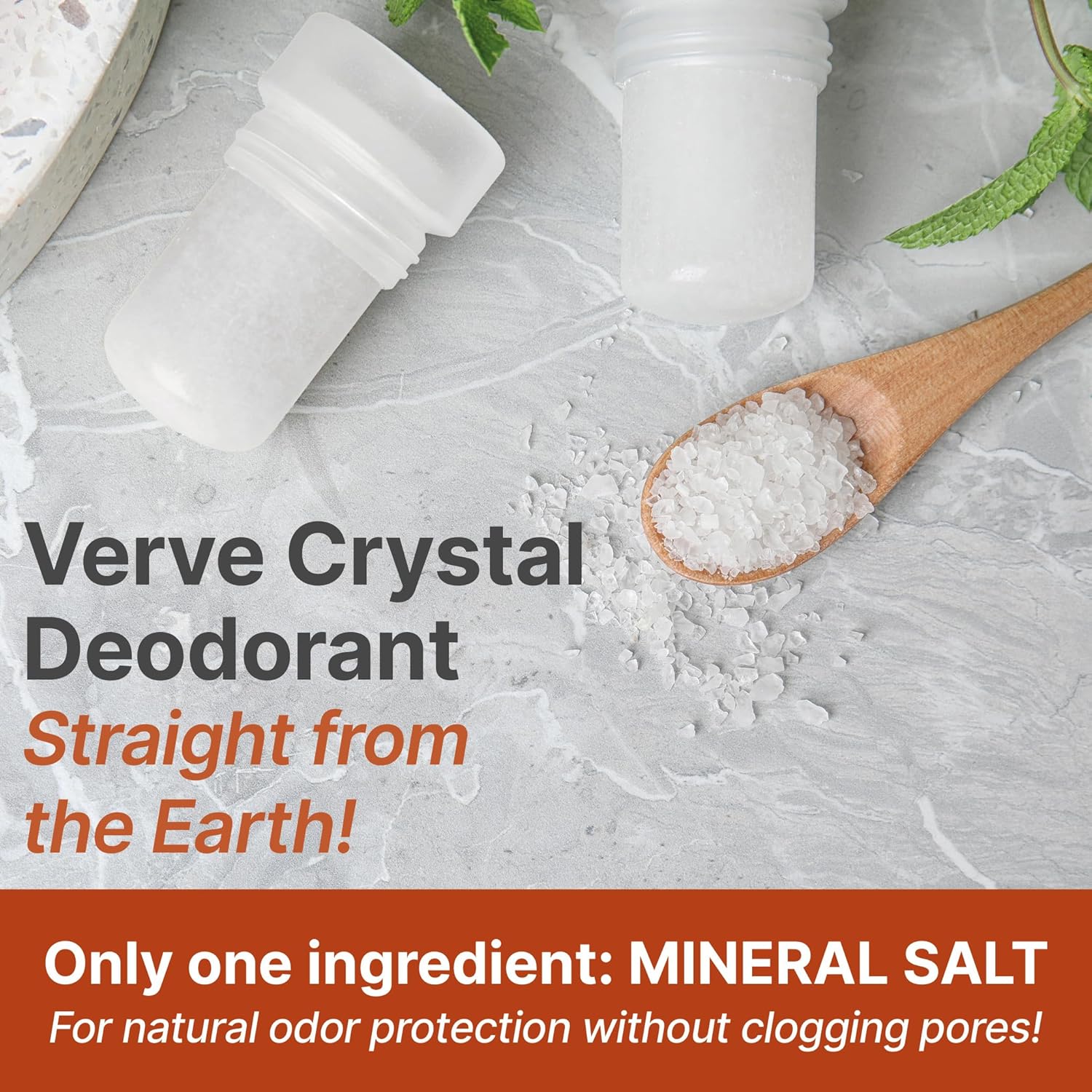 Thai Crystal Deodorant by Verve CULTURE, Alum Stone Crystal Deodorant Roll On, Crystal Mineral Deodorant Stick, All Natural Deodorant for Women and Men, Set of 2 - Image 2