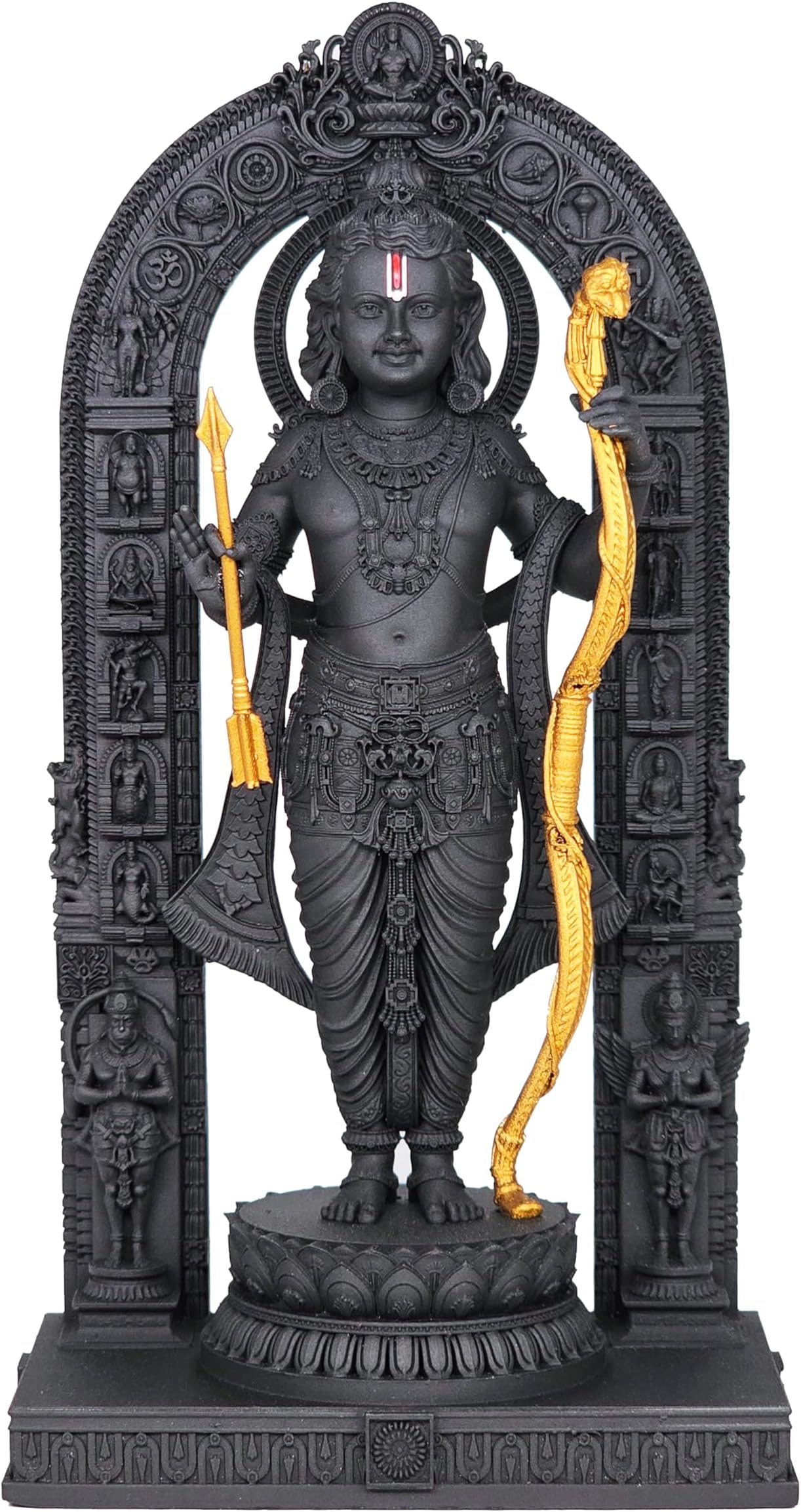 - Ram Lalla Idol, 15.24 cm Height, Black, 3D Printed, UV Resin, Hindu Religious Statue of Lord Shri Rama Lala Ayodhya