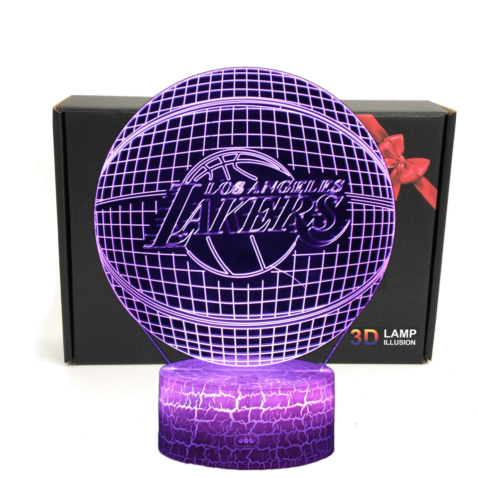 TriPro Basketball Shape 3D Illusion Smart 7 Colors USB Bedding Night Light Table Lamp Gifts