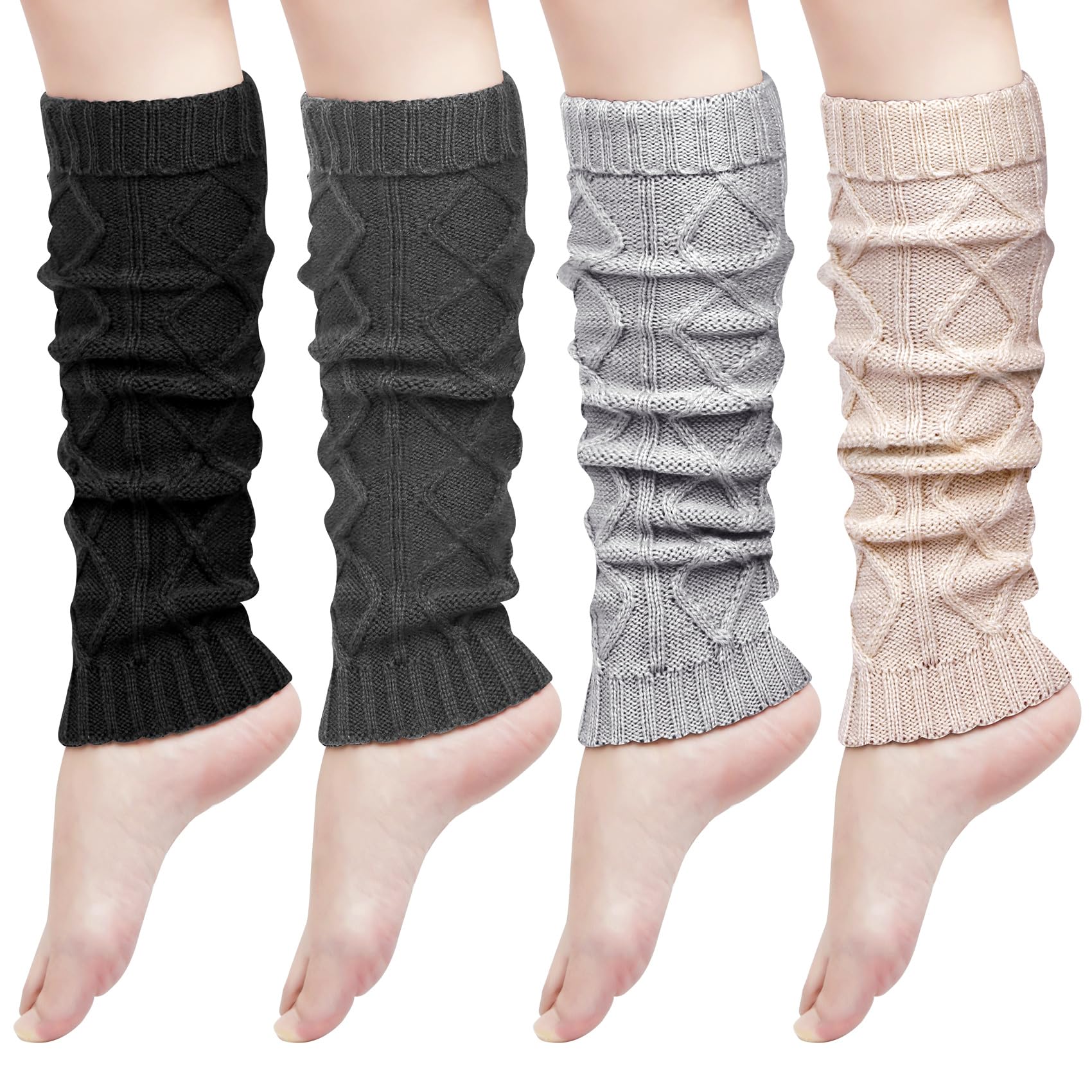 Womens Leg Warmers Winter Warm Knit Long Boot Socks Slouch Knee High 80s for Party