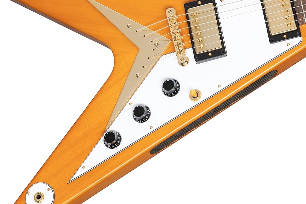 ギター Epiphone 1958 Korina Flying V Epiphone 1958 Korina Flying V - Gitara elektryczna : Amazon