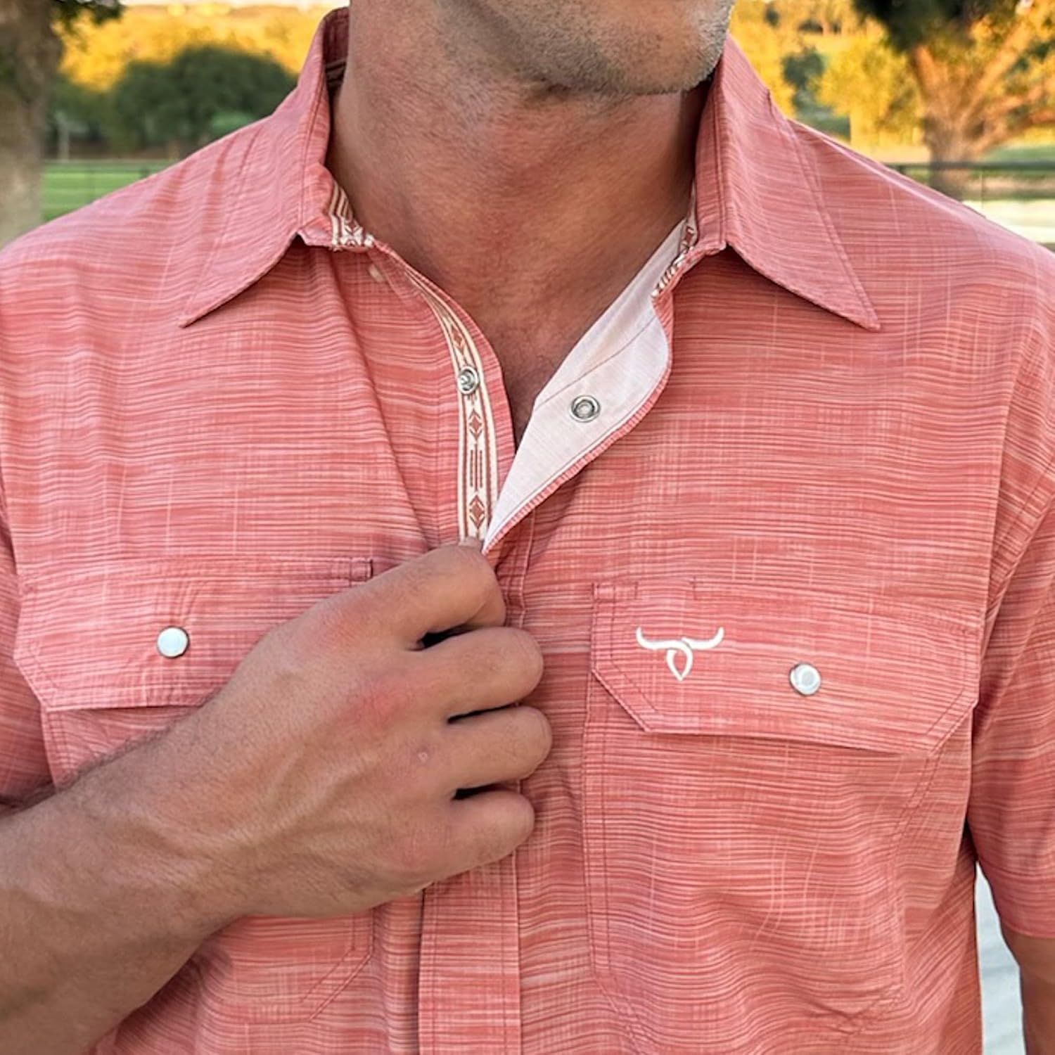 Drover Cowboy Threads Men's Short Sleeve Cowboy Shirt, Signature Series Performance Vent Shirt