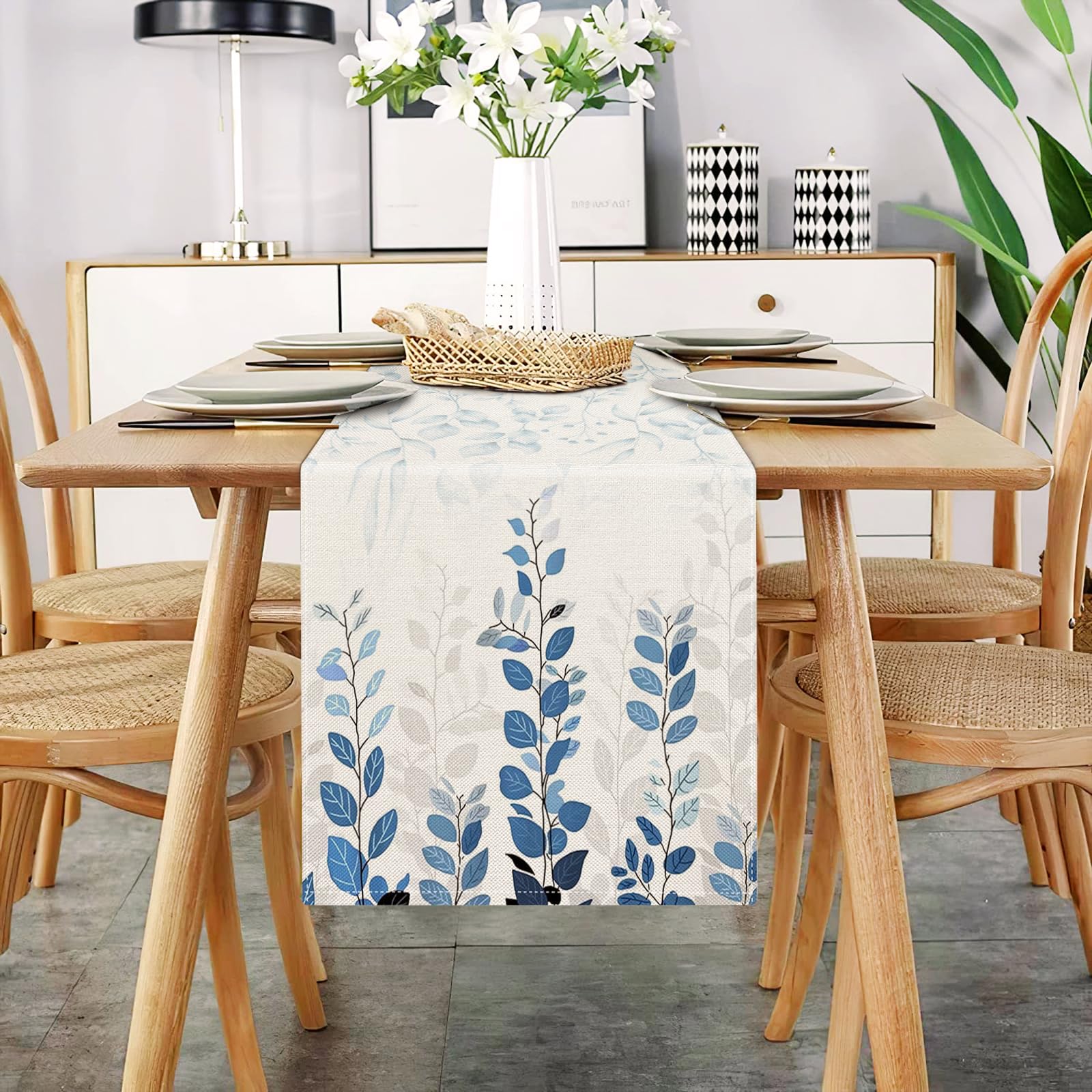 Produktbild von Makramee Tischläufer 30x140 Cm - Boho Baumwoll-Läufer Für Esstisch Dekoration