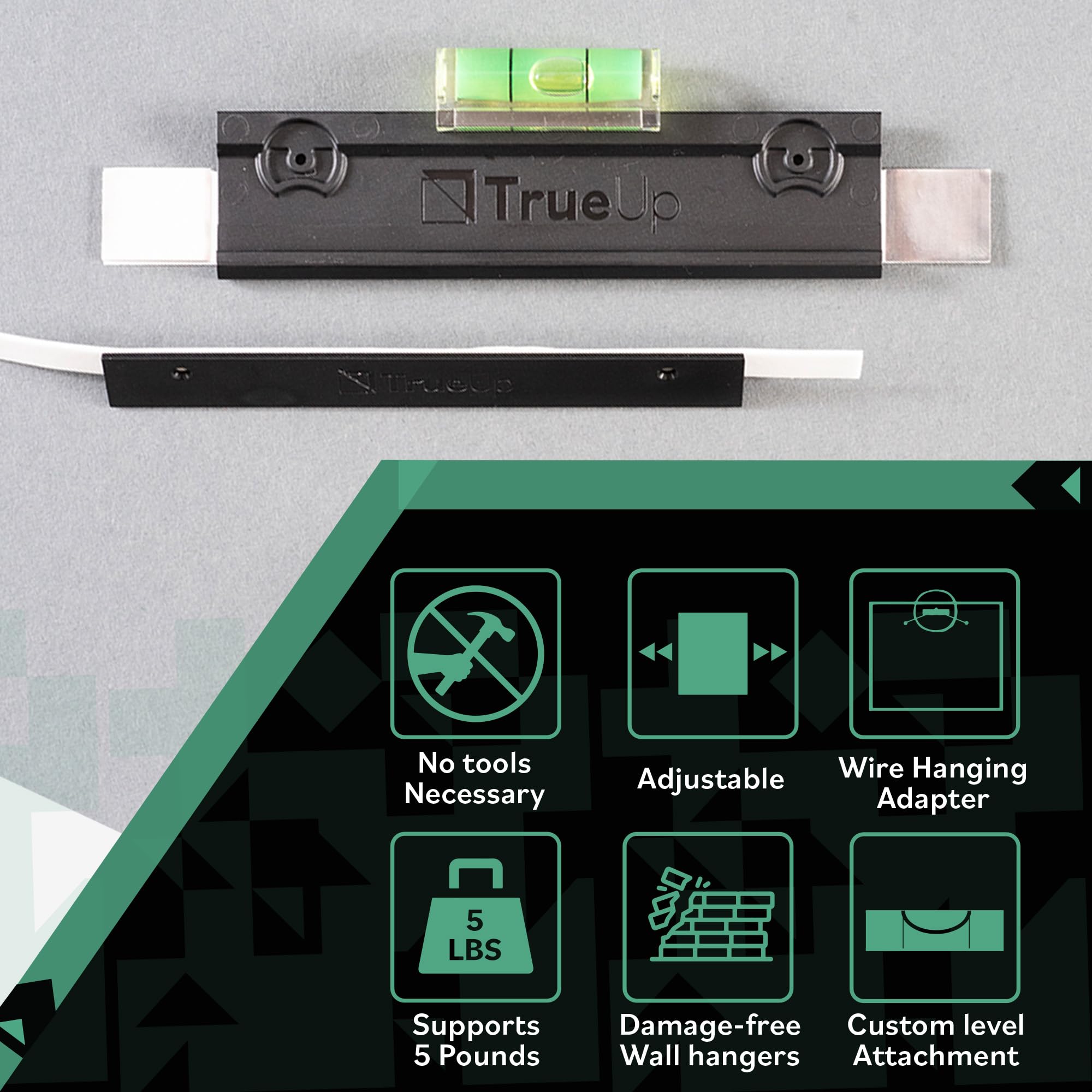 Amazon | TrueUp (トゥルーアップ) 壁掛けハンガー 写真掛けキット - 3 