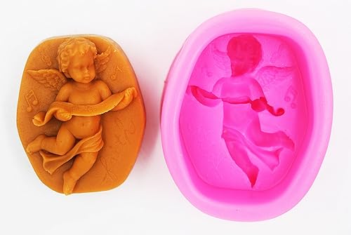 Miniatura 3 de longzang Ángel molde S410Craft Art silicona jabón molde Craft Moldes Bricolaje hecho a mano vela Moldes