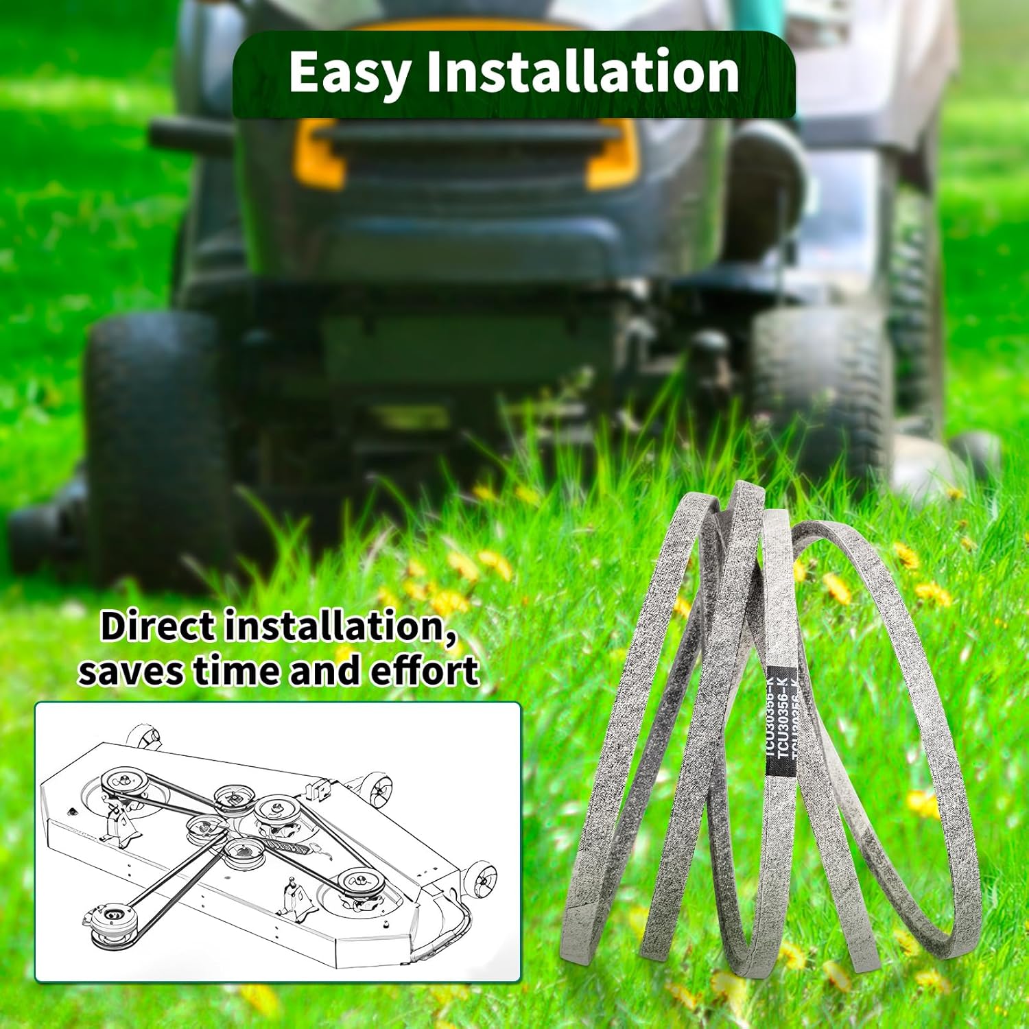 Lawn Mower 60" Deck Belt Compatible with John Dee re TCU30356 TCU35604, Fit for Ztrak Z915B Z920M Z925M, Replacement EFI Z930M Z930R Z950M Z950R Z960M