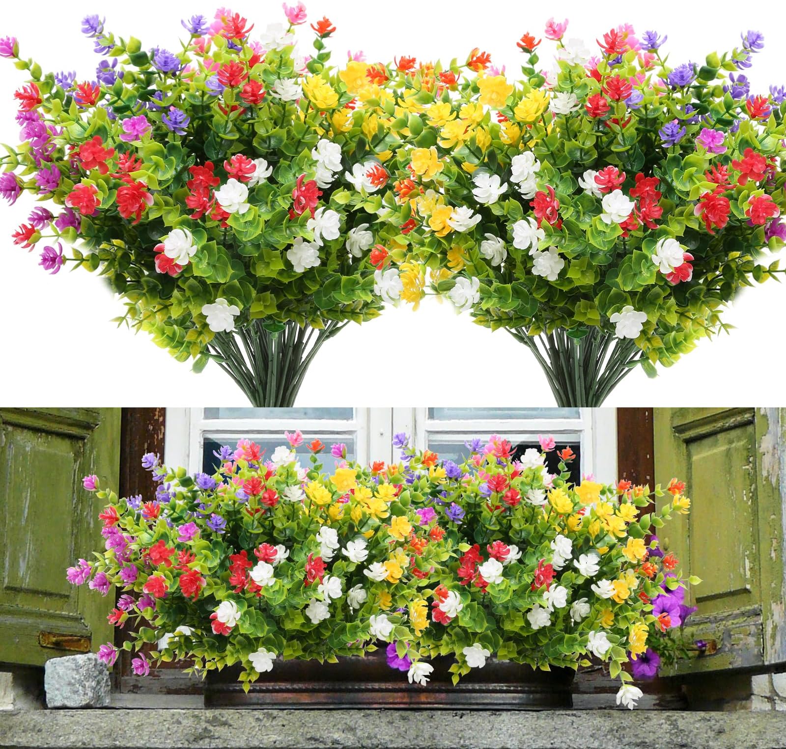 6 Mazzi Di Margherite Finte OWLKELA - 6 Colori, Per Decorazione Interni Ed Esterni