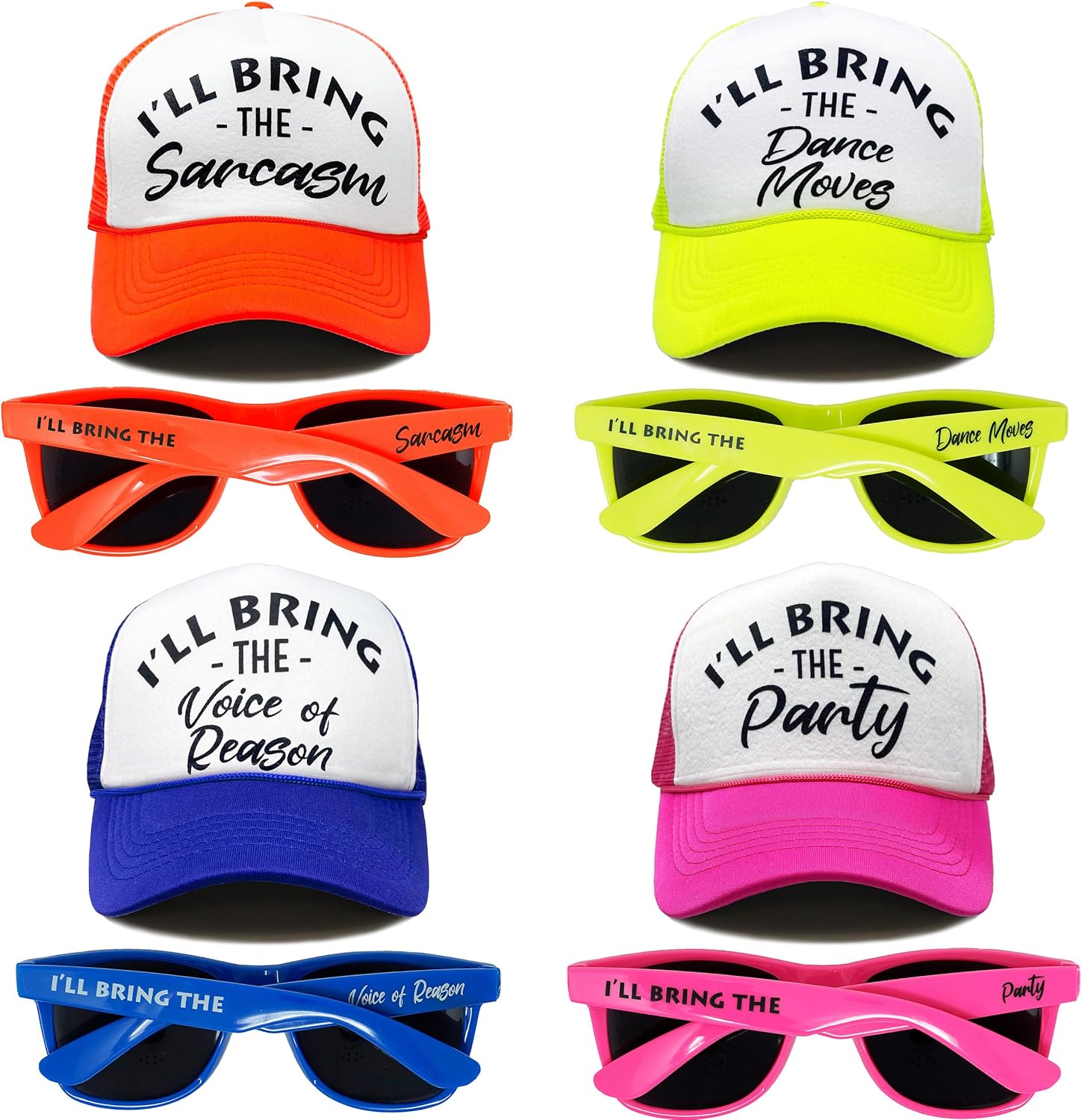 Funky Junque Matching Trucker Hat & Sunglasses Set - Stylish Combo for St. Patrick's Day Party, Single Sets, Value Packs