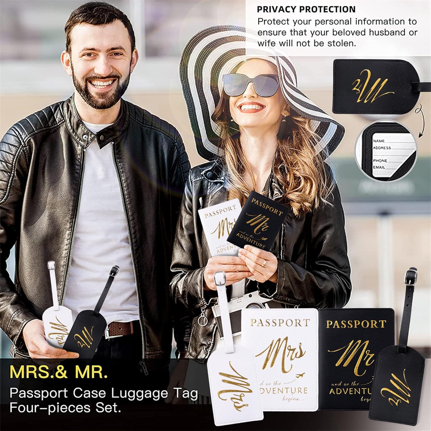 Wedding Engagement Gifts for Couples Mr and Mrs Gift Bridal Shower Gift,Bride To Be Gifts Honeymoon Travel Essentials Just Married - Image 5